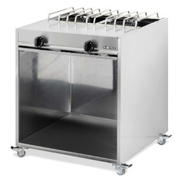 Εστία αερίου με 2 καυστήρες επιδαπέδια 95x62,5x50 εκ VMX-302A ∅45